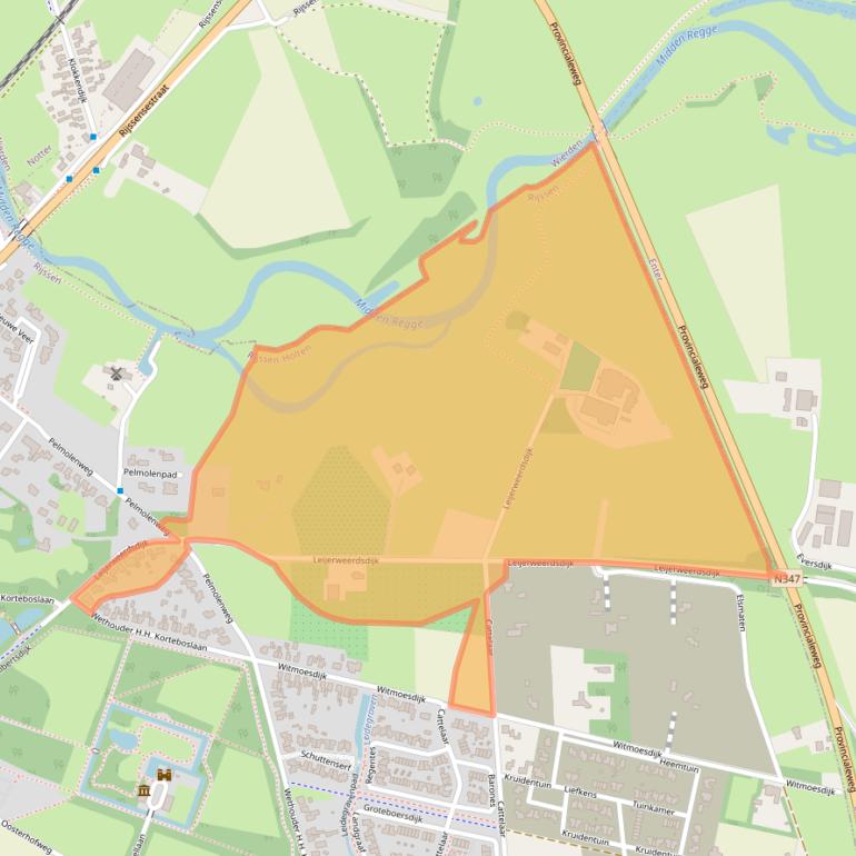 Kaart van postcodegebied 7461PN.