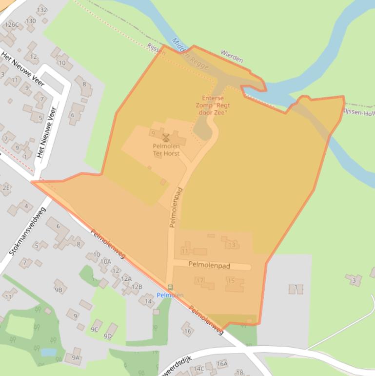 Kaart van postcodegebied 7461PT.