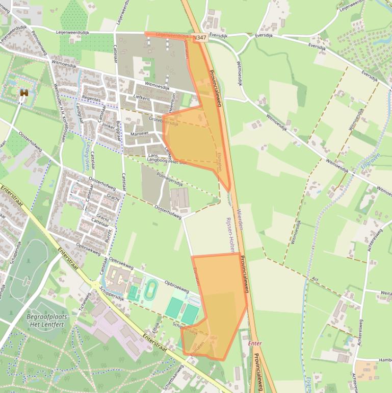 Kaart van postcodegebied 7461PW.