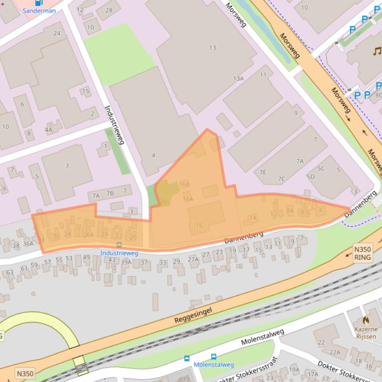 Kaart van postcodegebied 7461TK.