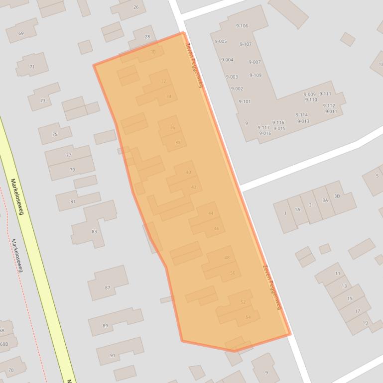 Kaart van postcodegebied 7461VC.