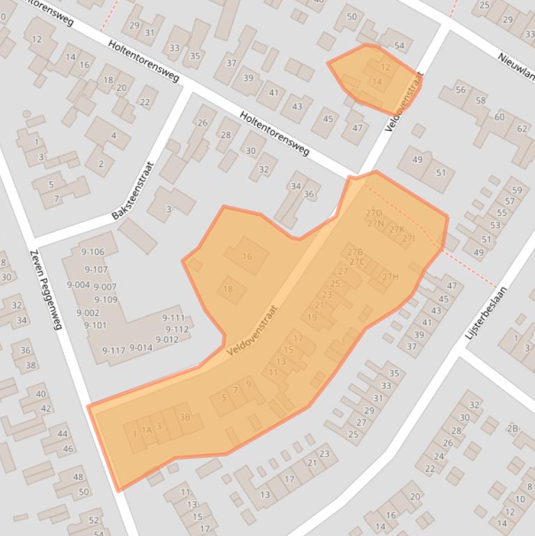 Kaart van postcodegebied 7461VD.