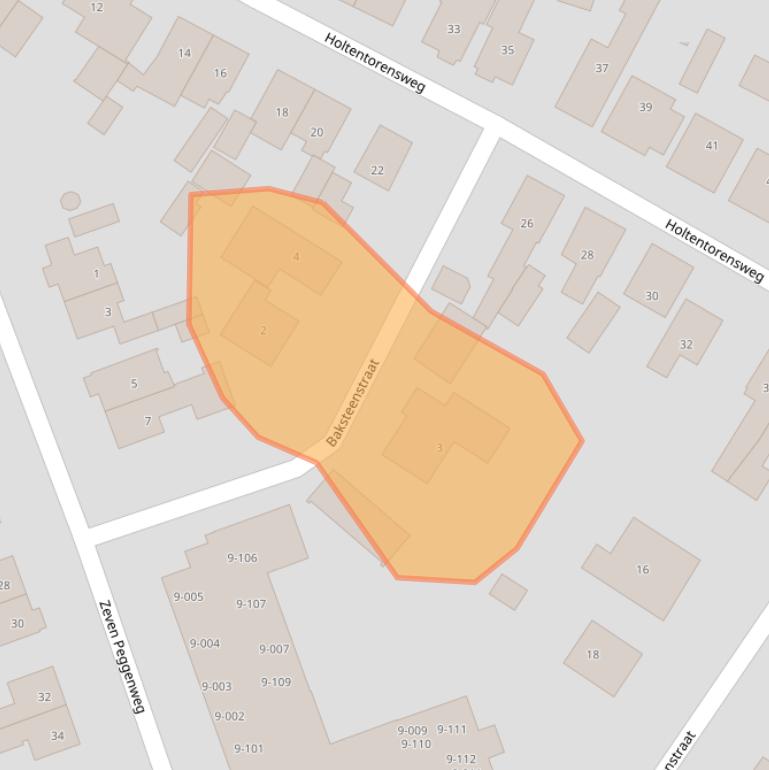 Kaart van postcodegebied 7461VE.