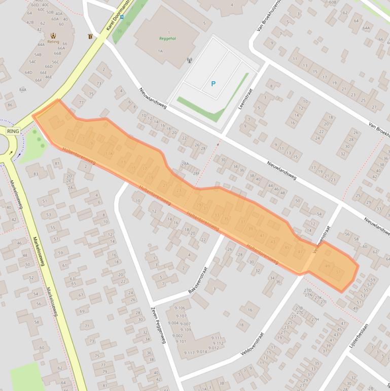 Kaart van postcodegebied 7461VH.