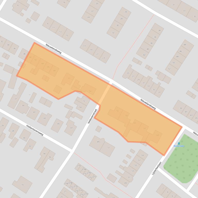 Kaart van postcodegebied 7461VS.