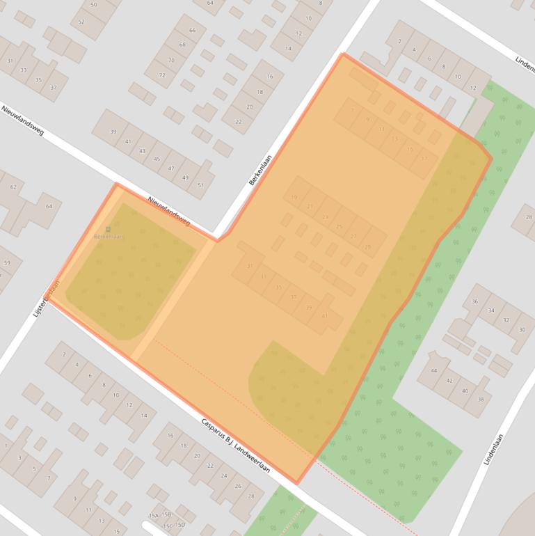 Kaart van postcodegebied 7461XA.