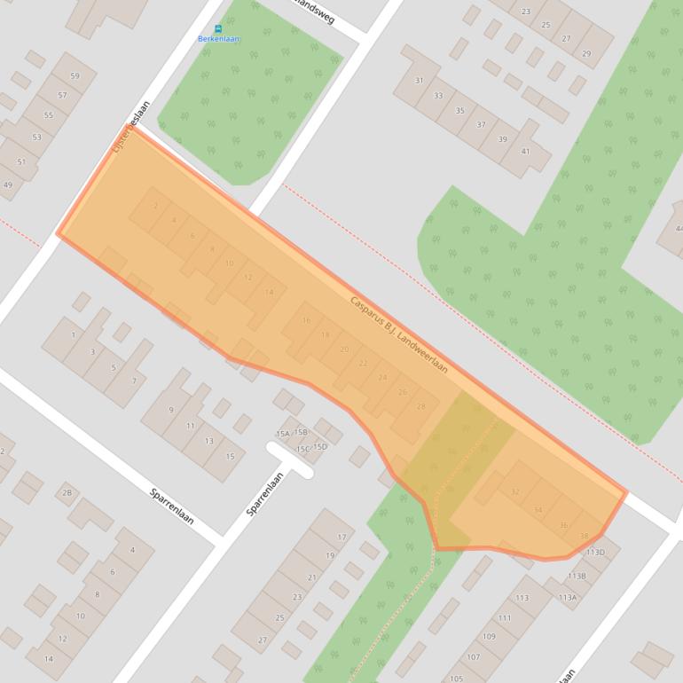 Kaart van postcodegebied 7461XP.