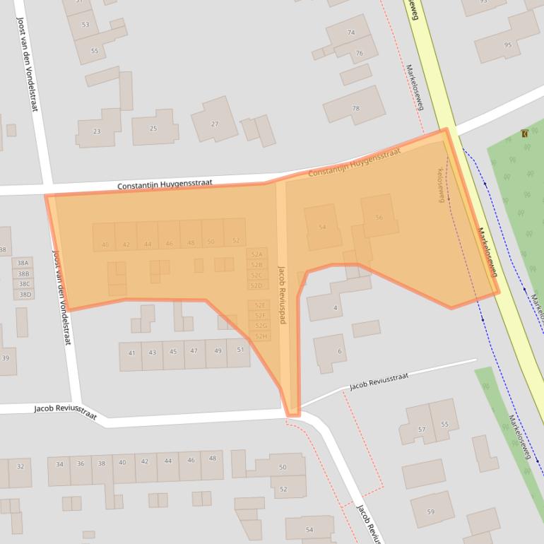 Kaart van postcodegebied 7461ZK.