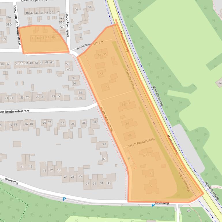 Kaart van postcodegebied 7461ZM.