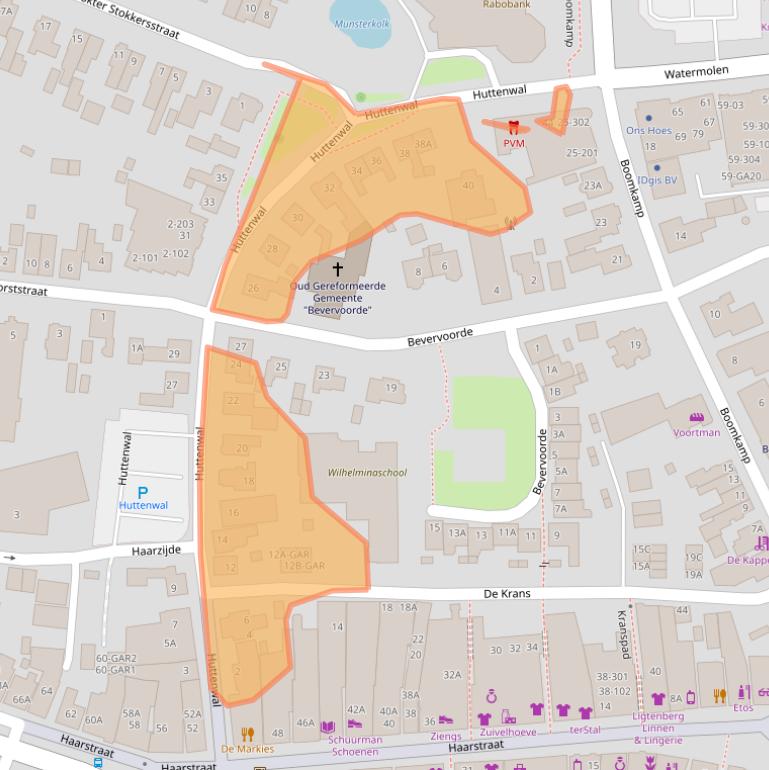 Kaart van postcodegebied 7462AC.