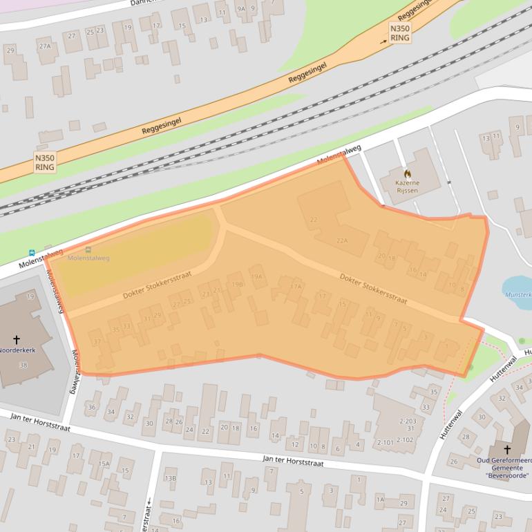 Kaart van postcodegebied 7462AD.