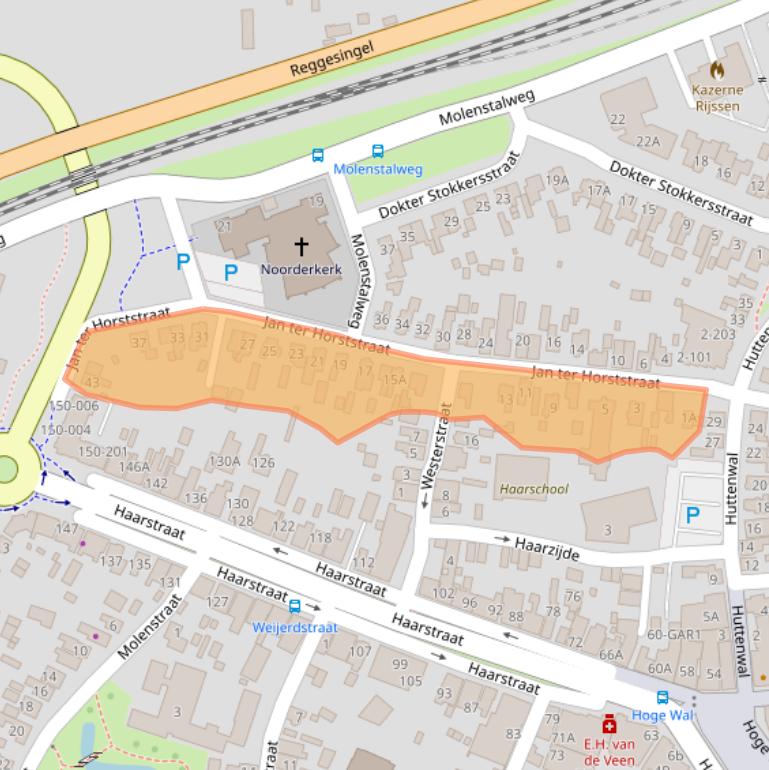 Kaart van postcodegebied 7462AG.