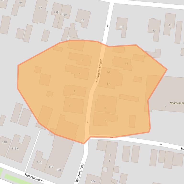 Kaart van postcodegebied 7462AJ.