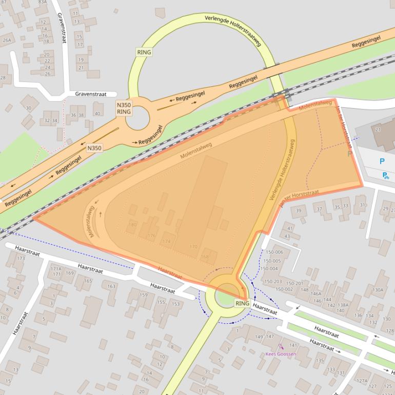 Kaart van postcodegebied 7462AW.