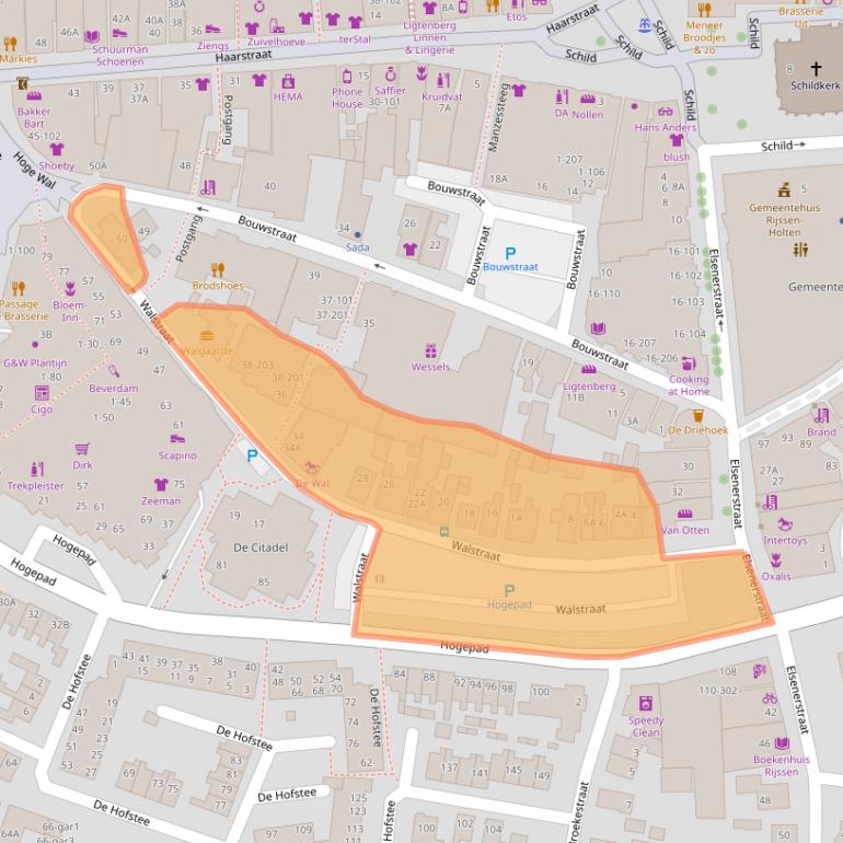 Kaart van postcodegebied 7462BB.