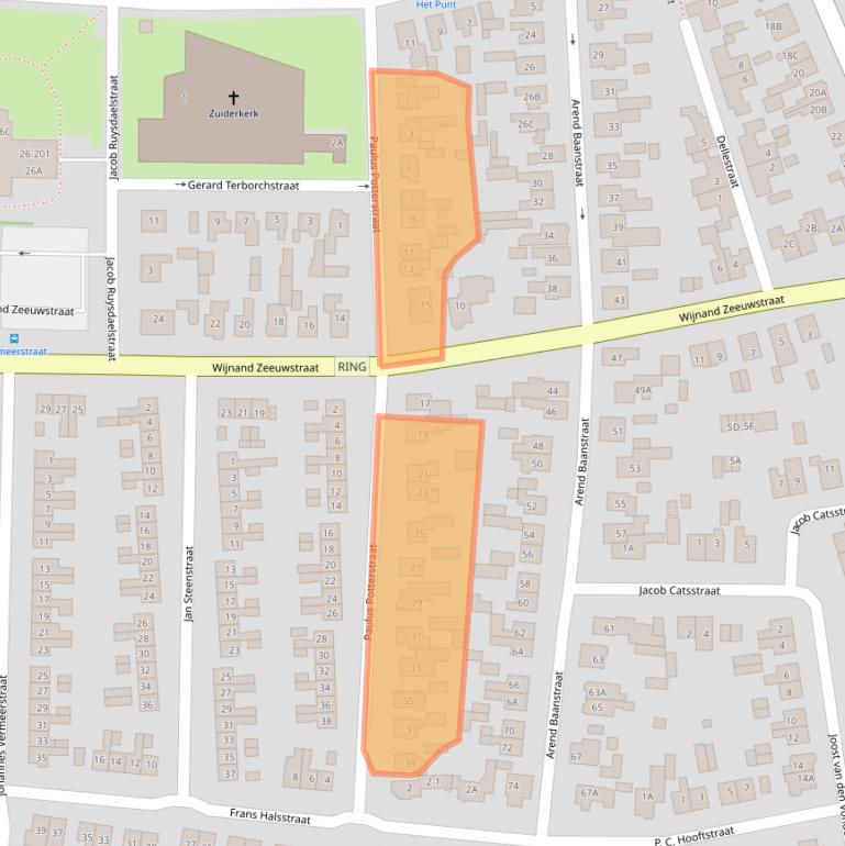 Kaart van postcodegebied 7462BC.