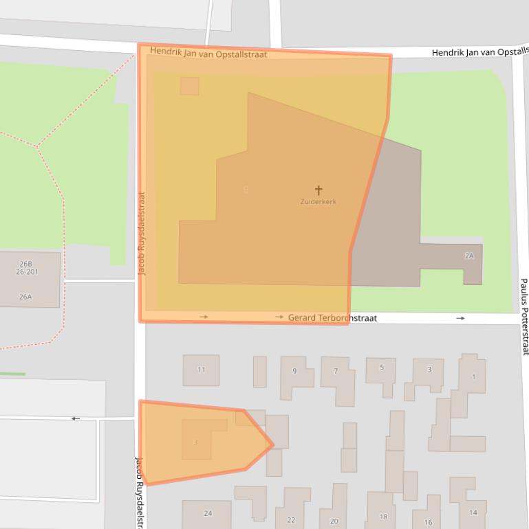 Kaart van postcodegebied 7462BG.