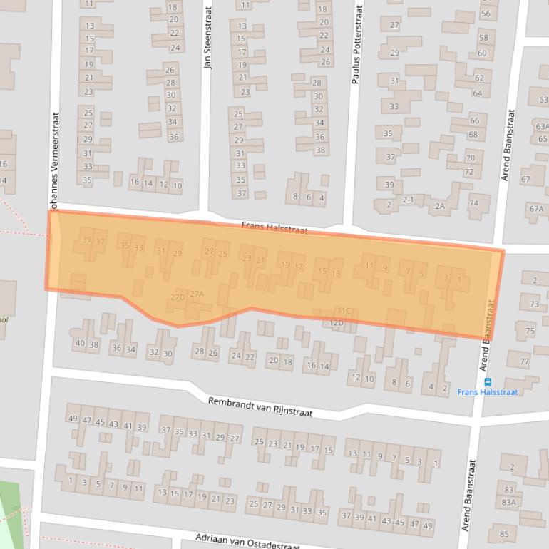 Kaart van postcodegebied 7462BH.