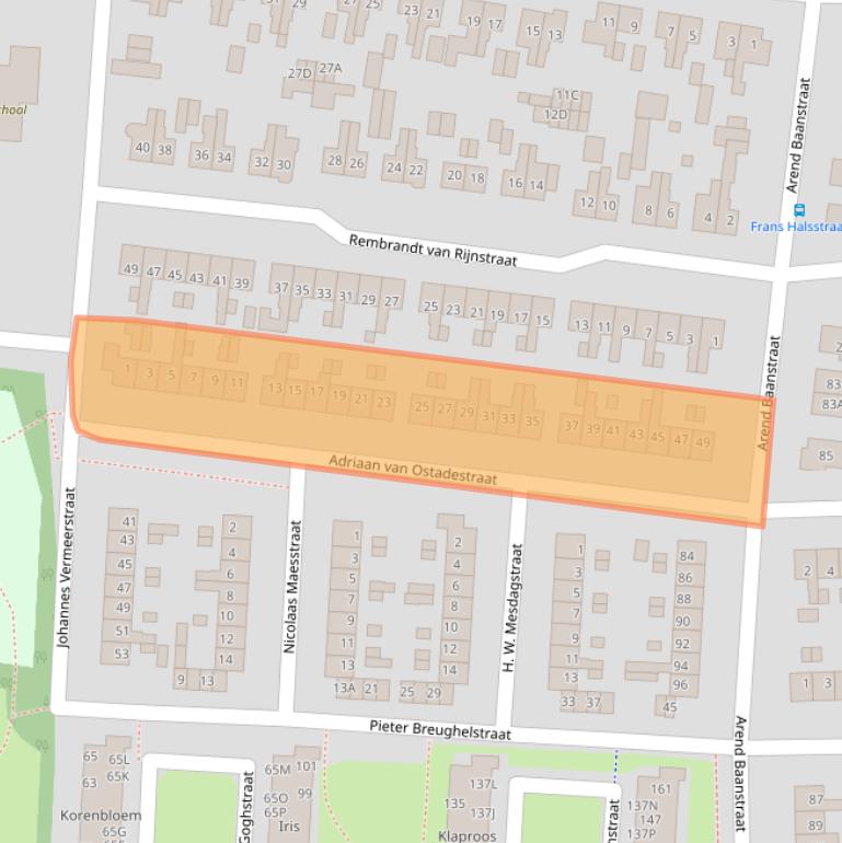 Kaart van postcodegebied 7462BS.