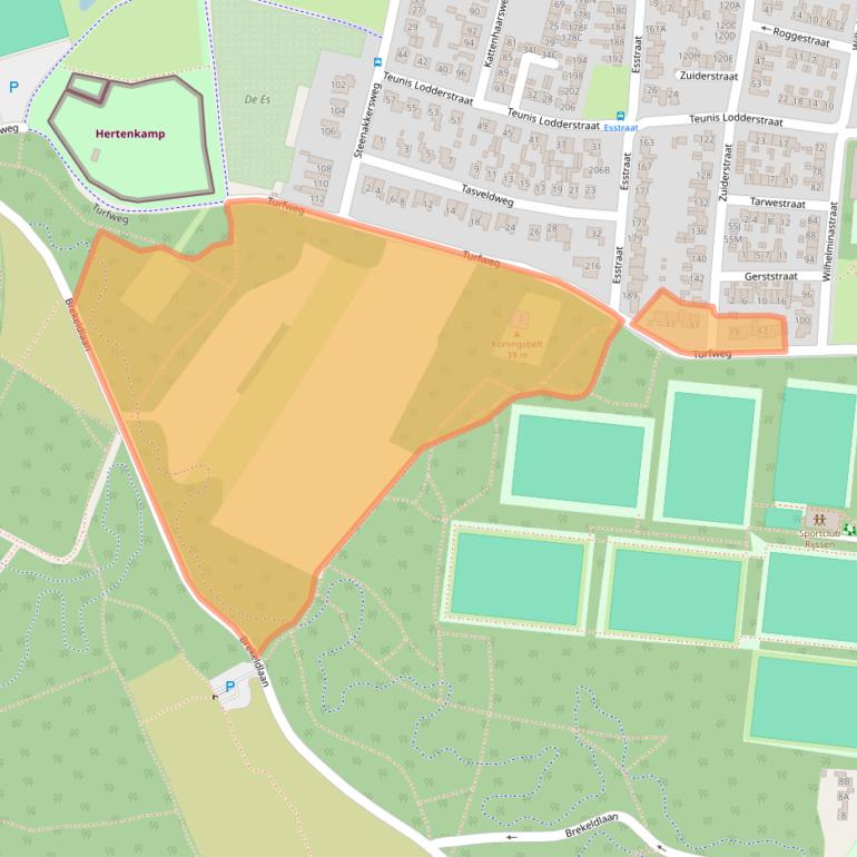 Kaart van postcodegebied 7462BW.