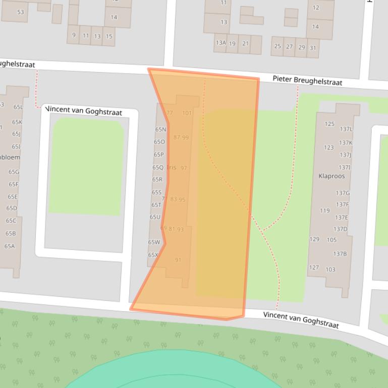Kaart van postcodegebied 7462CB.