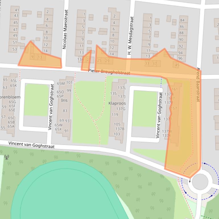 Kaart van postcodegebied 7462CD.