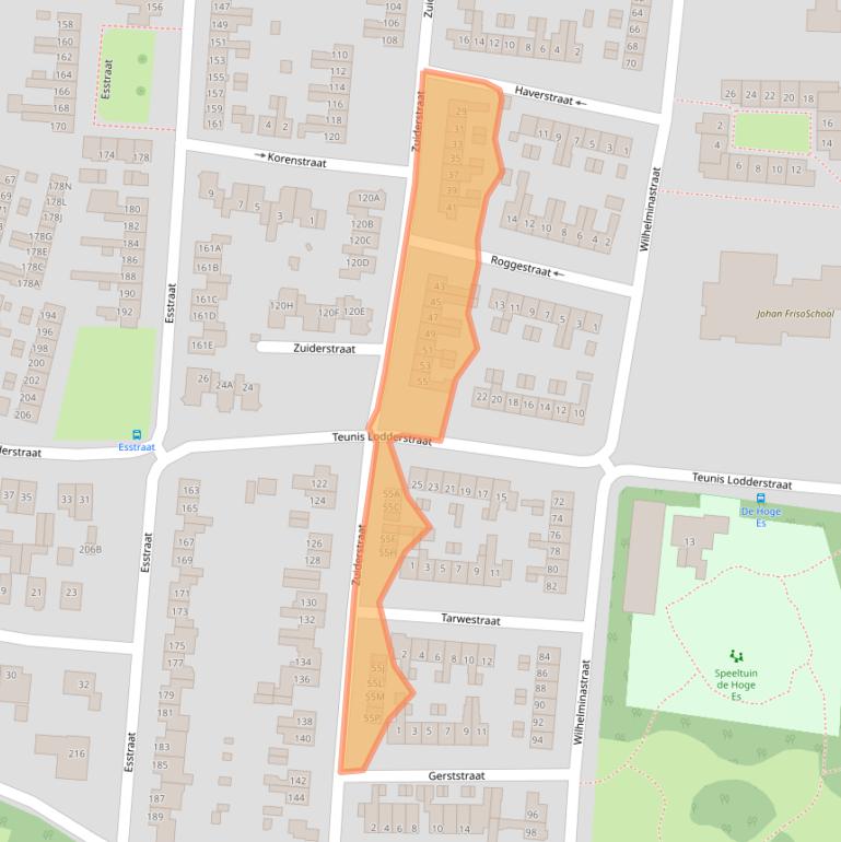 Kaart van postcodegebied 7462CL.