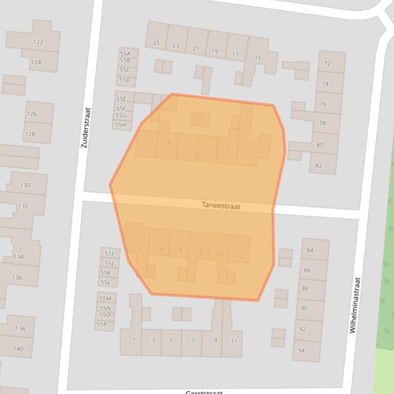 Kaart van postcodegebied 7462CT.