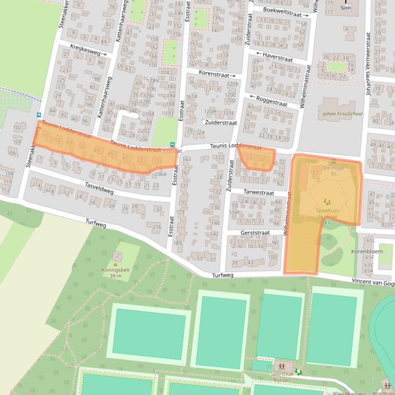 Kaart van postcodegebied 7462CV.
