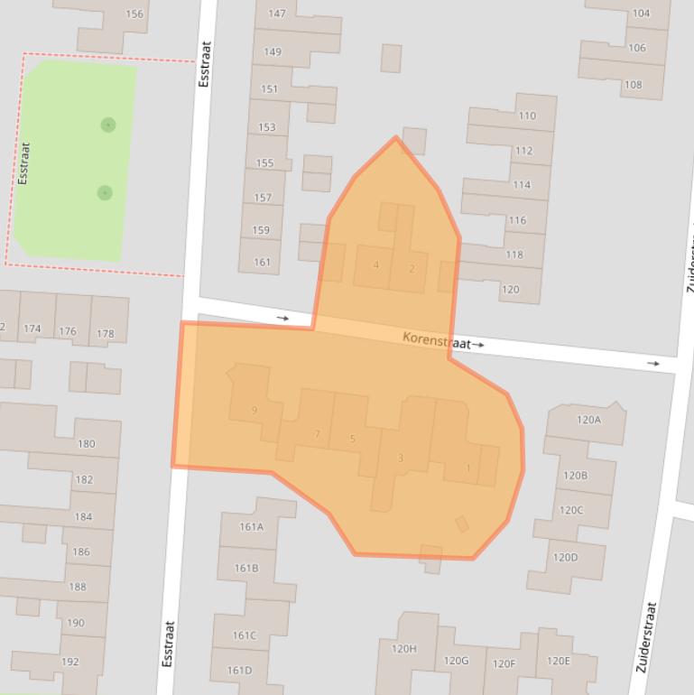 Kaart van postcodegebied 7462CZ.