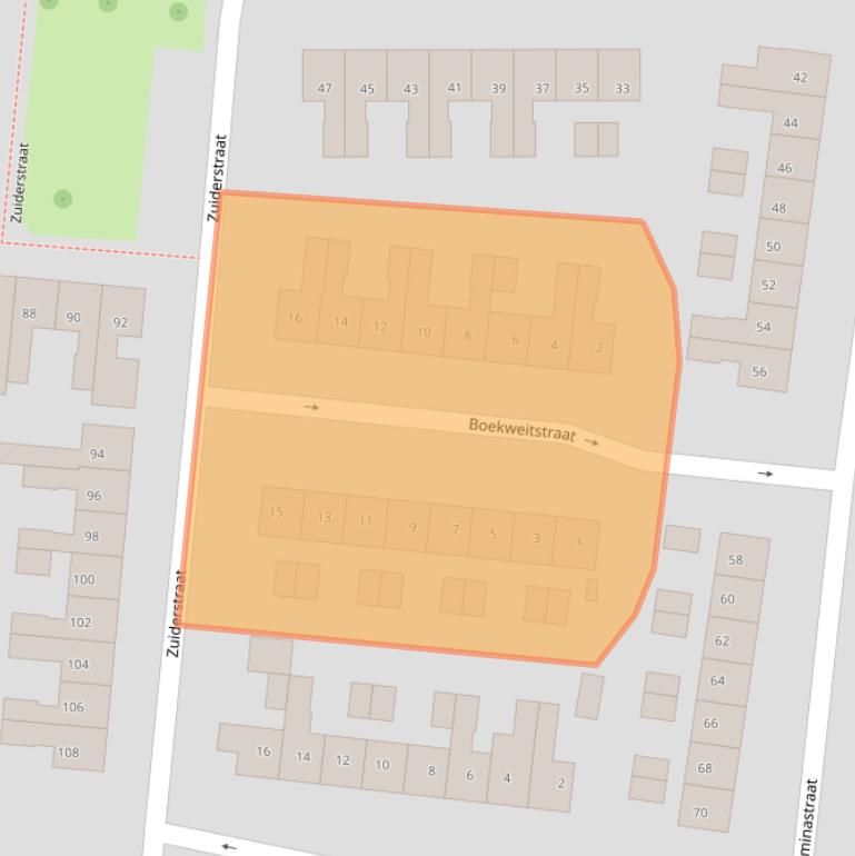 Kaart van postcodegebied 7462DB.