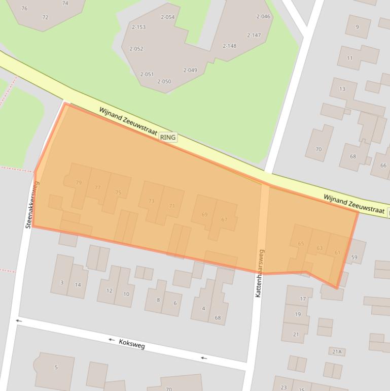 Kaart van postcodegebied 7462DD.