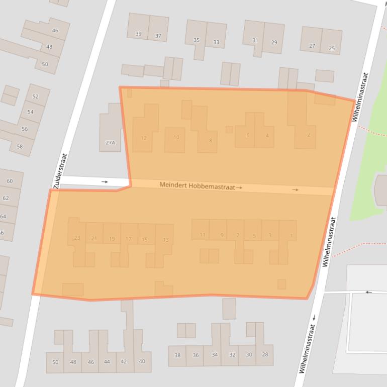 Kaart van postcodegebied 7462DJ.