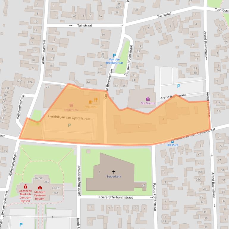 Kaart van postcodegebied 7462DM.