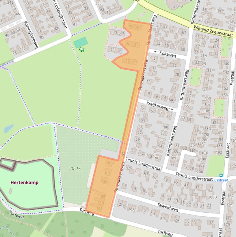 Kaart van postcodegebied 7462DT.