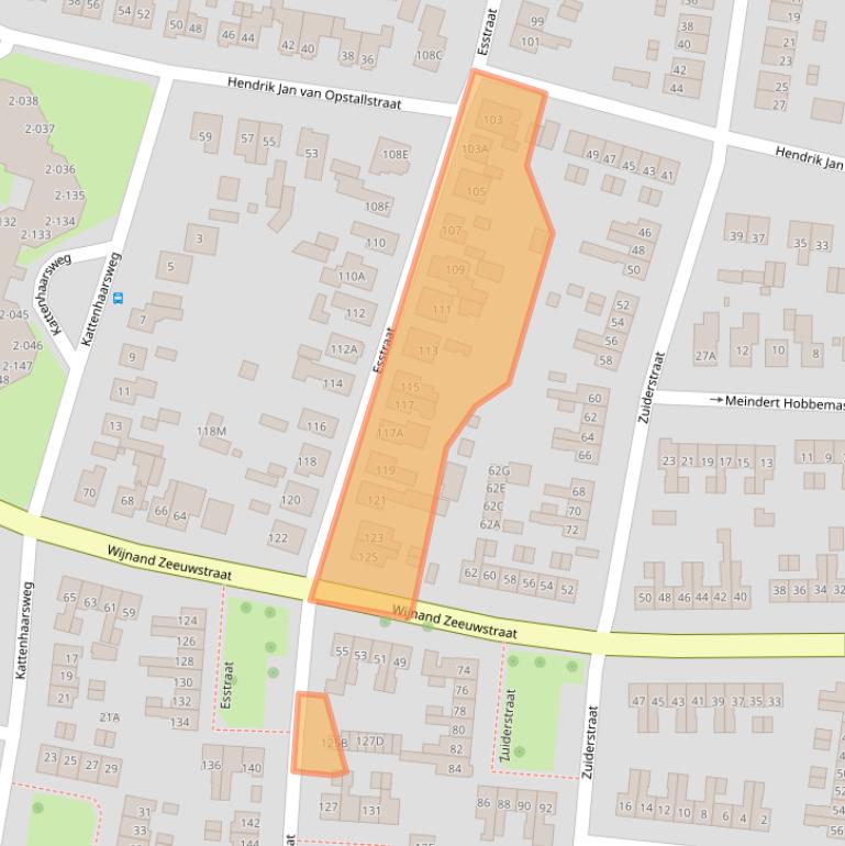 Kaart van postcodegebied 7462EC.