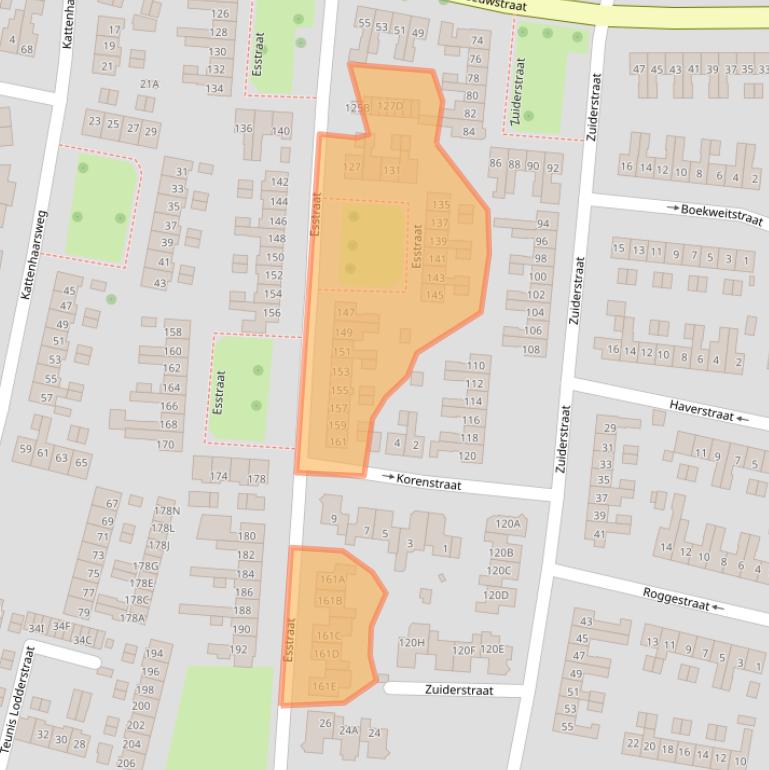 Kaart van postcodegebied 7462ED.