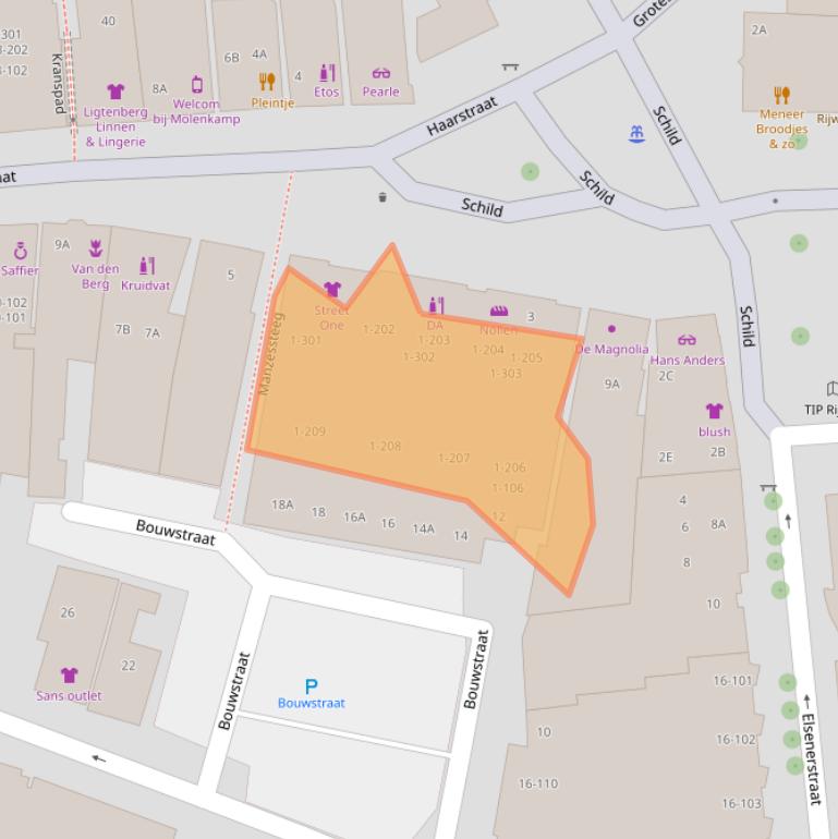 Kaart van postcodegebied 7462EE.