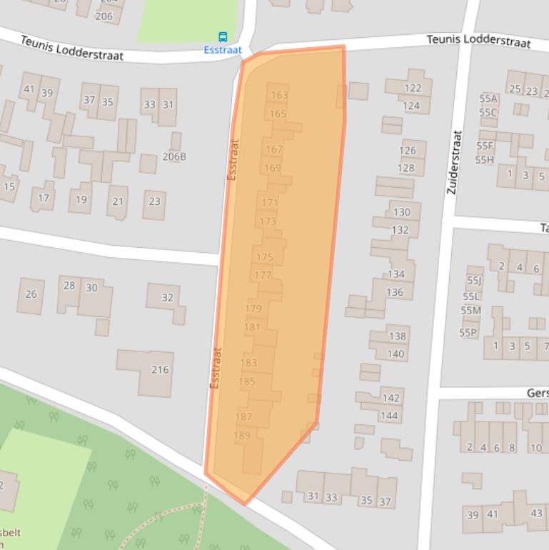 Kaart van postcodegebied 7462EG.