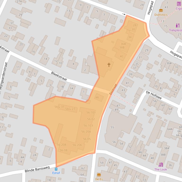 Kaart van postcodegebied 7462EH.