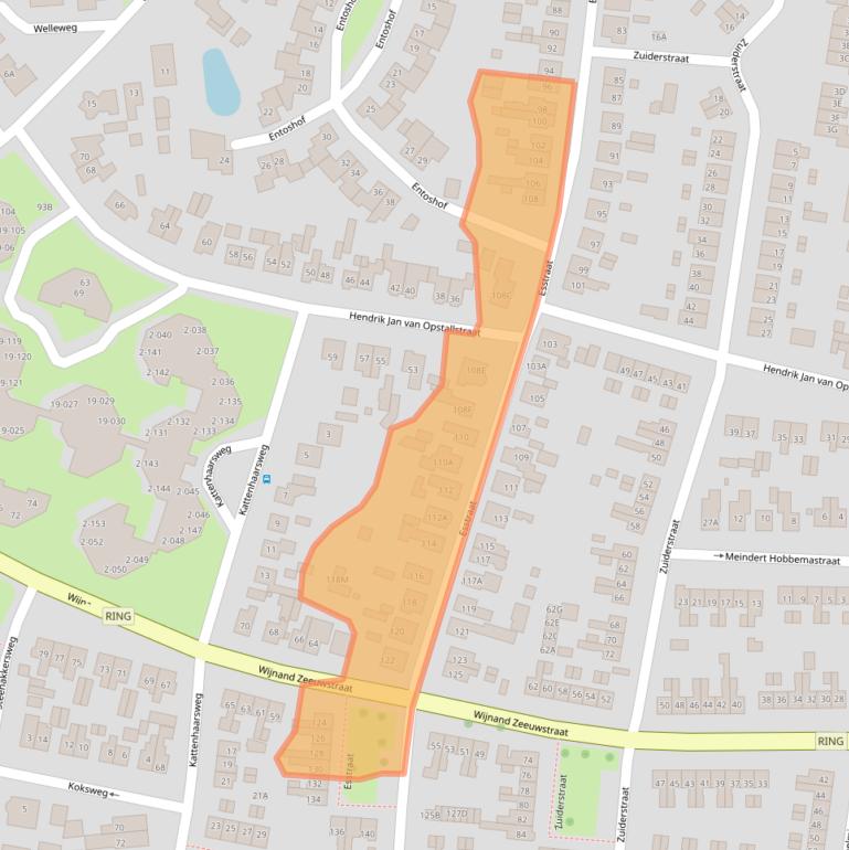 Kaart van postcodegebied 7462EK.