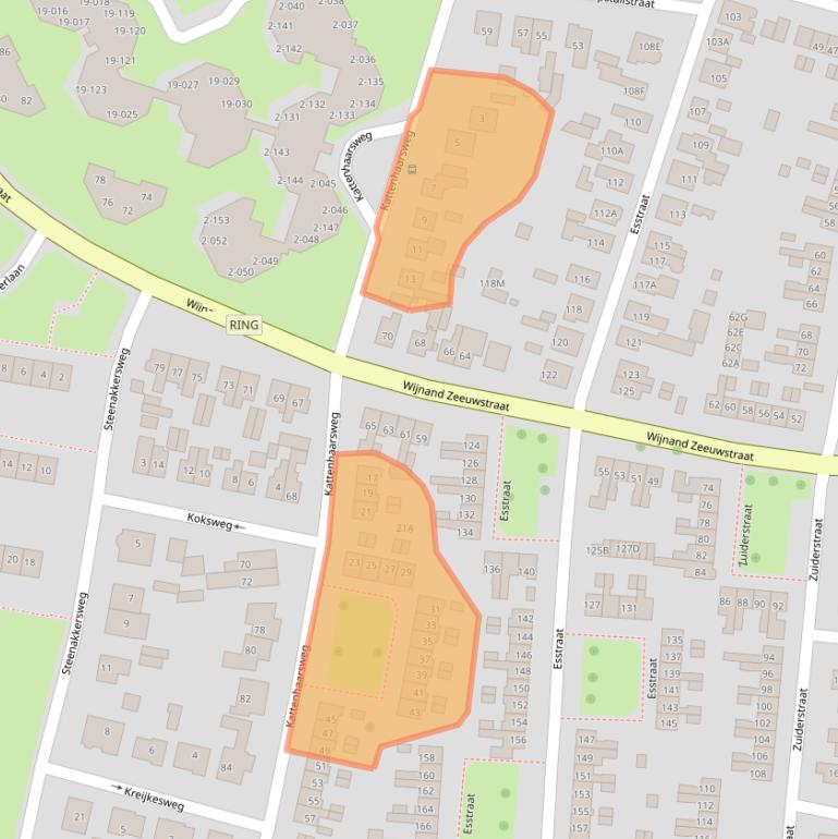Kaart van postcodegebied 7462EN.