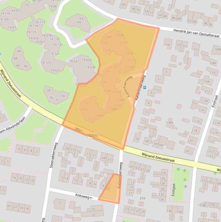 Kaart van postcodegebied 7462ER.