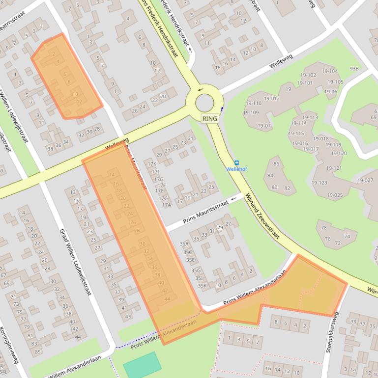 Kaart van postcodegebied 7462GB.