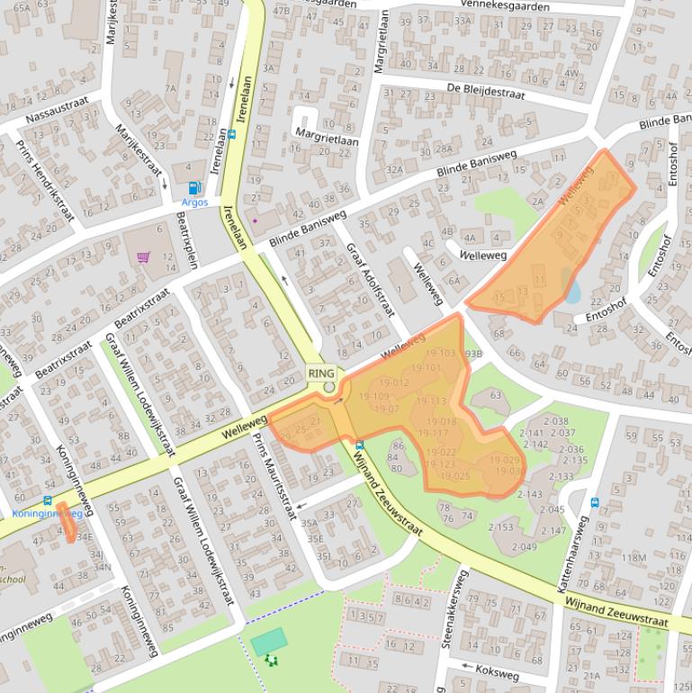 Kaart van postcodegebied 7462GE.
