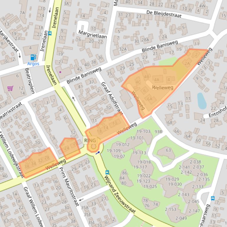 Kaart van postcodegebied 7462GH.