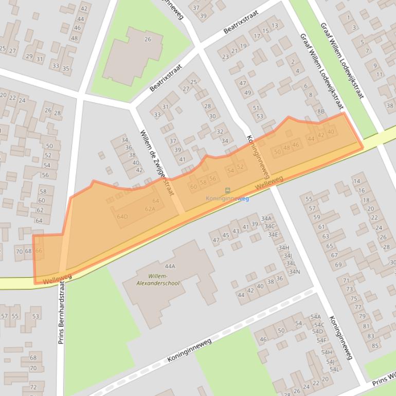 Kaart van postcodegebied 7462GJ.