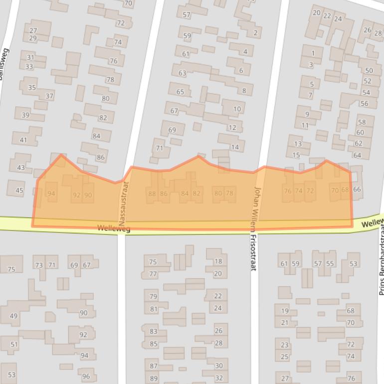 Kaart van postcodegebied 7462GK.