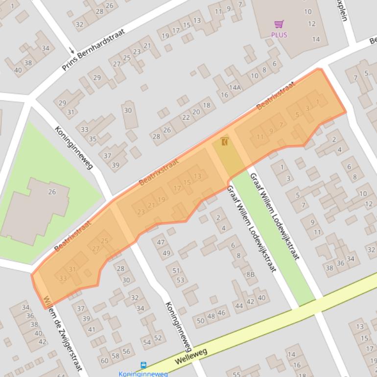 Kaart van postcodegebied 7462GL.