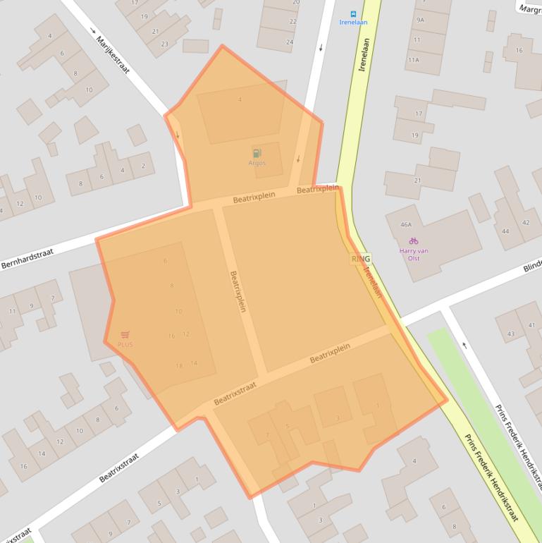 Kaart van postcodegebied 7462GN.